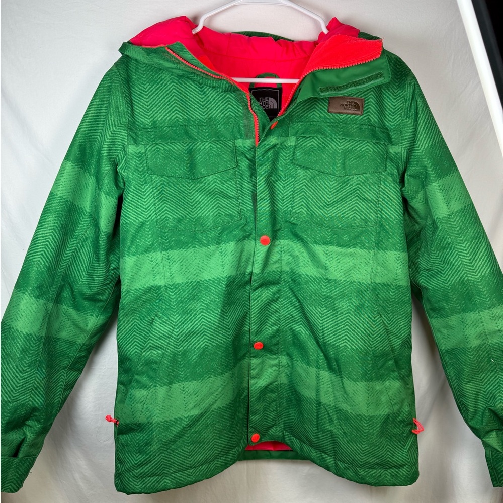 The North Face Vibrant Red and Green Jacket
